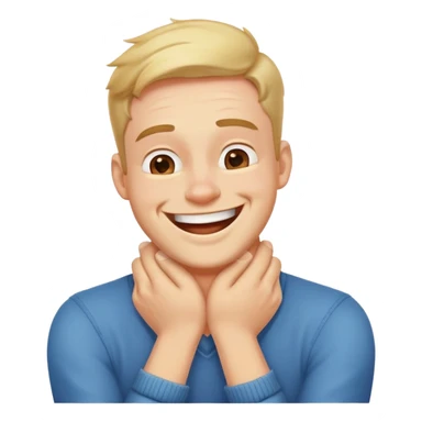 arms crossed hands holding neck laughing guy sticker