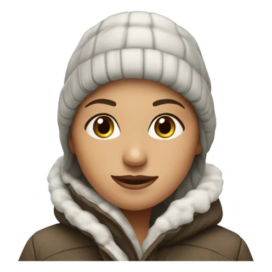 Woman In winter ￼ sticker