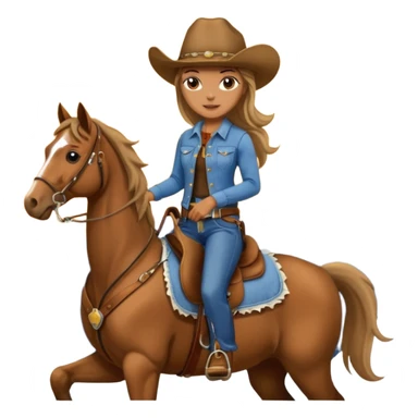 cowgirl on horse riding into sunset sticker