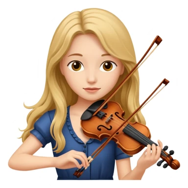 Girl playing violin sticker