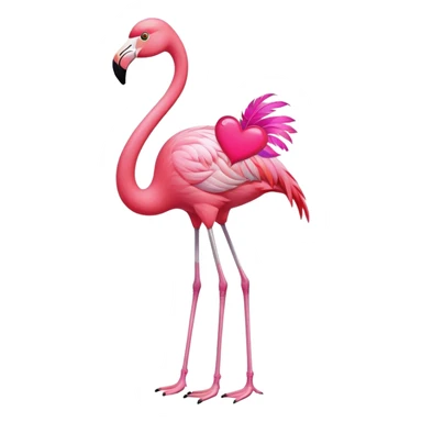 Flamingo wearing heart sunglasses  sticker