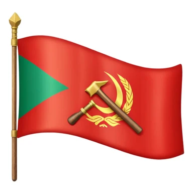 The flag of Transnistria, a horizontal tricolor of red, green, and red stripes with a hammer and sickle in the upper left corner. sticker