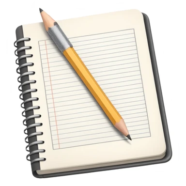 open sketchbook with a pencil on it sticker