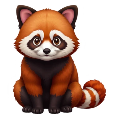 A red panda with serious eyes and a furrowed brow. sticker