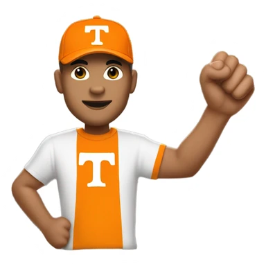 Tennessee volunteer fan white man sticker