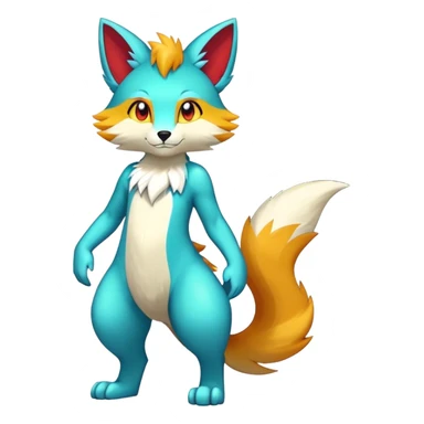 Shiny Cool Anthro Sona Fakemon Full Body sticker
