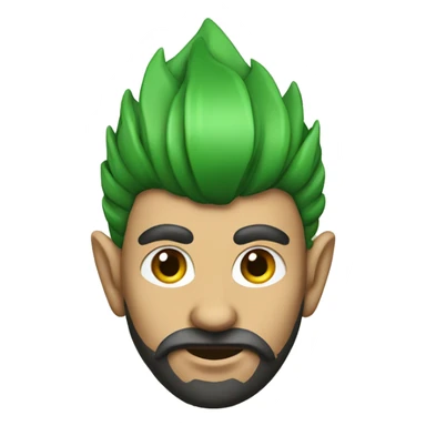 Elf man with Mohawk and black beard  sticker