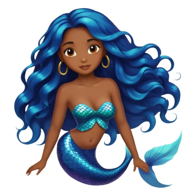 A beautiful mermaid that is a black girl  sticker