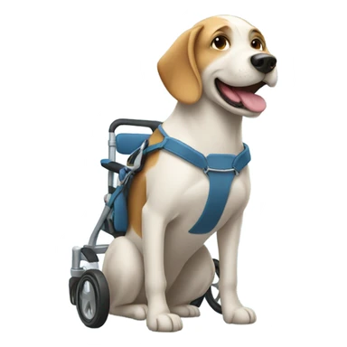 Dog in a wheelchair sticker