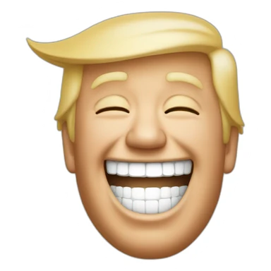 donald trump laughing with tears sticker