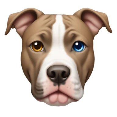 Pitbull with blue eyes and light brown/gray spot by ear sticker