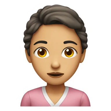 judgmental face girl sticker