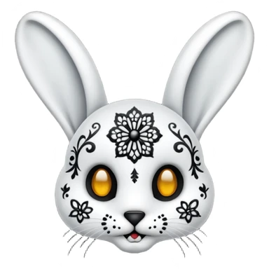 oreille de lapin tête de mort sticker