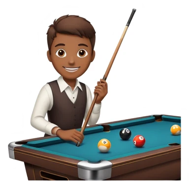 Beating someone in billiards sticker