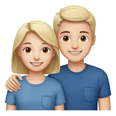 two friends happy to meet each other sticker