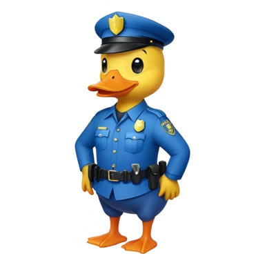 Police duck full body sticker