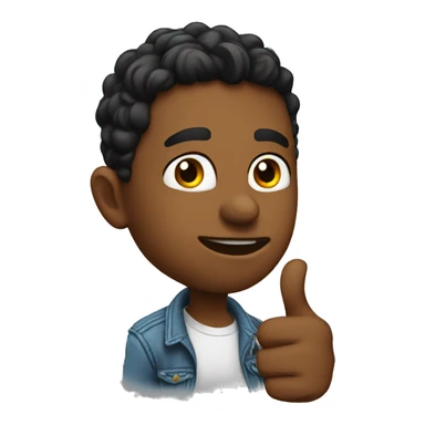 a cool boys showing thumb sticker