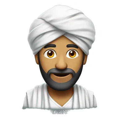Punjabi man wearing turban with antenna coming out on top  sticker