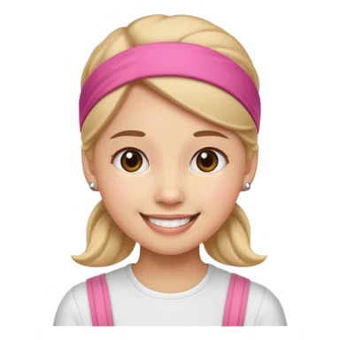 Cute preppy emoji sticker