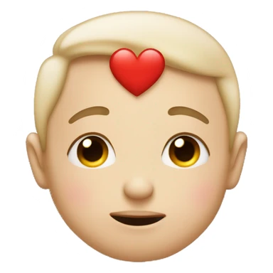 Kissing face blushing and winking with heart sticker