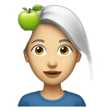 Une femme avec une pomme de terre à la place de la tête sticker