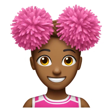Pink cheer poms sticker