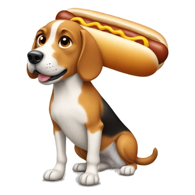 Dog wearing a hot dog costume  sticker