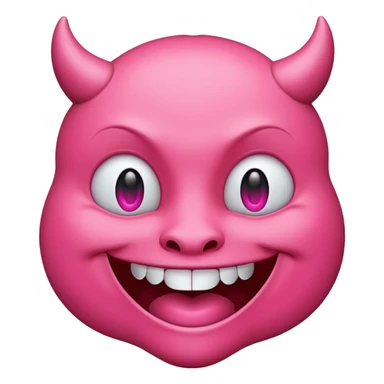Devil emoji but pink 😈 sticker