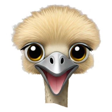 ostrich with its head in a pile of sand sticker