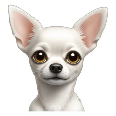 Chihuahua blanc et noir à poils longs sticker