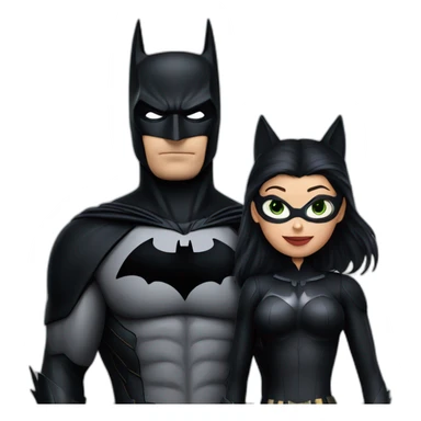 Batman holds catwoman  sticker