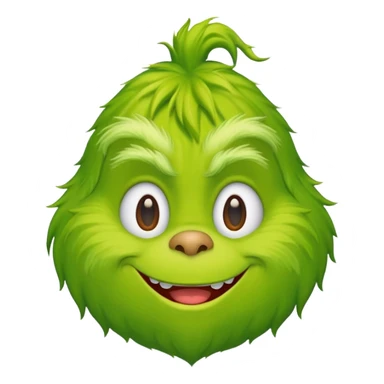 Create a Grinch emoji for a teams chat but make it more original style to the movie sticker