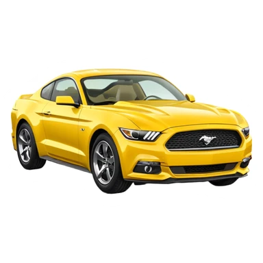Create a ford mustang 309 emoji in yellow colour  sticker