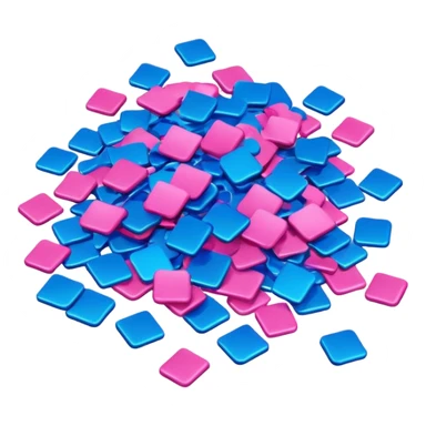 blue and pink confetti sticker