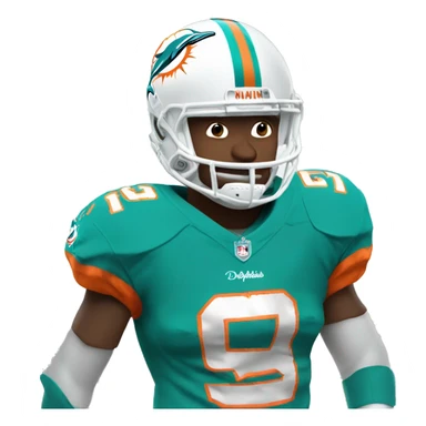 Miami dolphins football plauer sticker