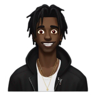 playboi carti with makeup (vampire) sticker