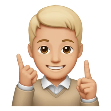 Middle finger and smiling  sticker