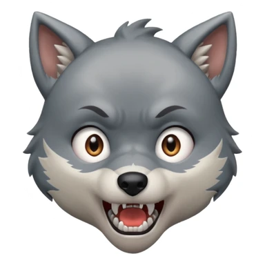 Wolf Anime Boy scared sticker