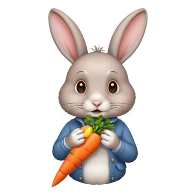Rabbit est carrots  sticker