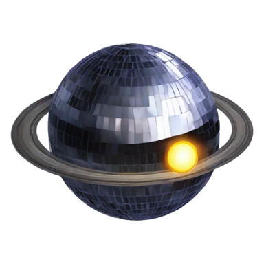 Disco ball Saturn sticker