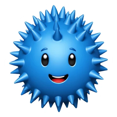 Spiky Stress Ball blue sticker