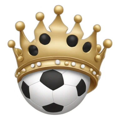 Crown with football balls sticker