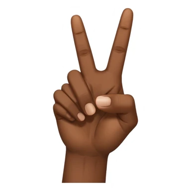 Make the ysl hand sign, but make the hand dark skin, only 5 fingers, with the index and middle finger up and the thumb up, every other finger down. Only 1 hand  sticker