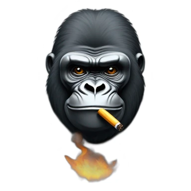 A gorilla in smoking sticker