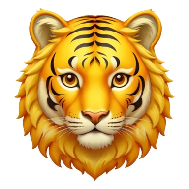 Gold tiger holding a sun ☀️🐯 sticker