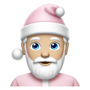 Light Pink Santa Claus with Caucasian skin and blue eyes sticker