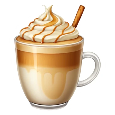 blonde vanilla Latte with added caramel sticker