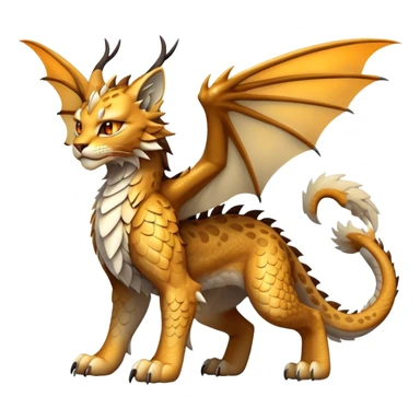 Dragon-type Fakémon-Lynx full body sticker