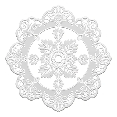 Romantic lace doily sticker