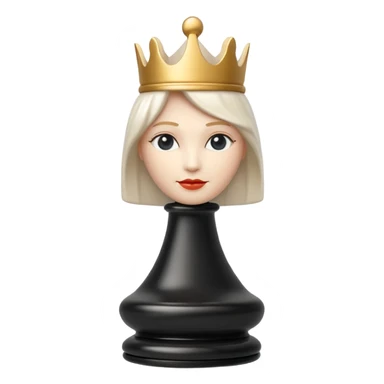 white queen plastic chess pieces sticker